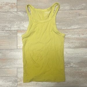 Aerie Real Sift Ribbed Yellow Women's Tank Top Size XS